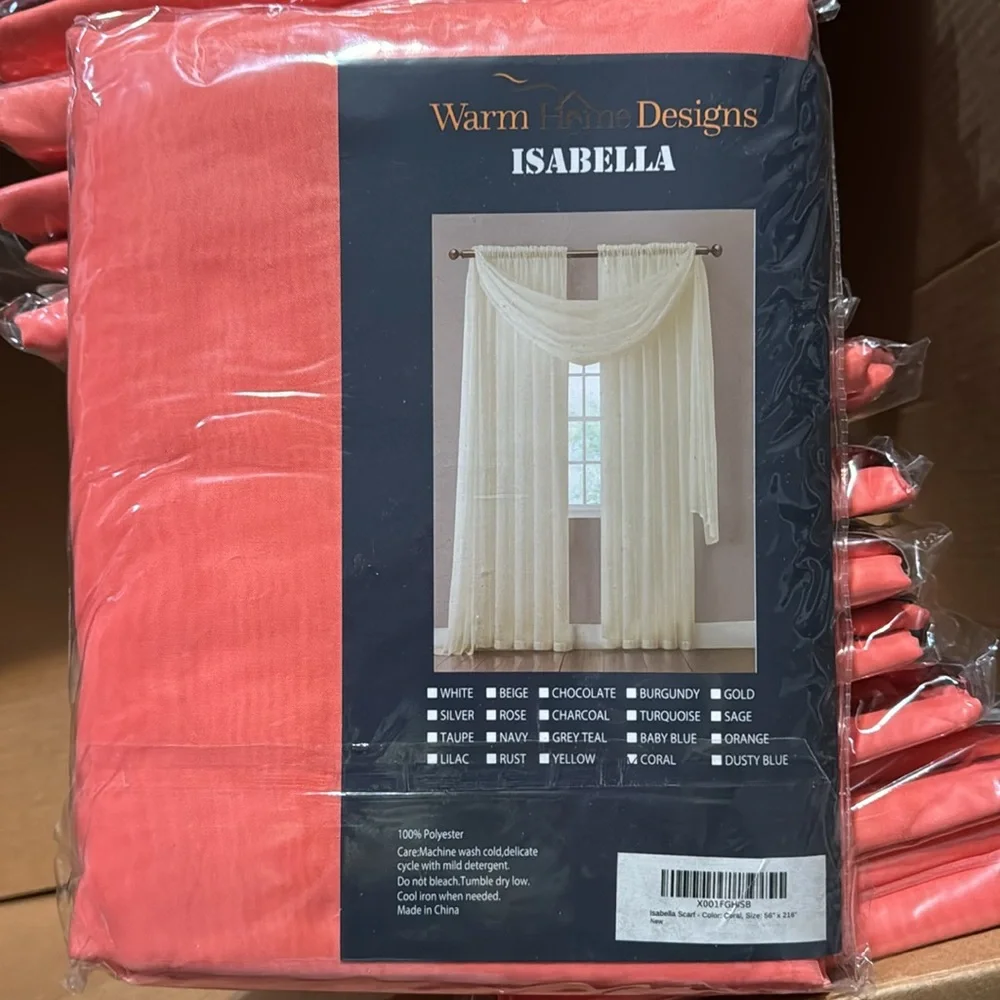 Isabella Coral Scarf window